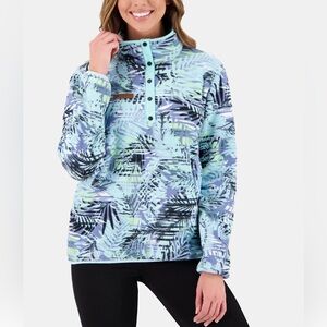Obermeyer Women's Boulder Tropical Blue fleece pullover M